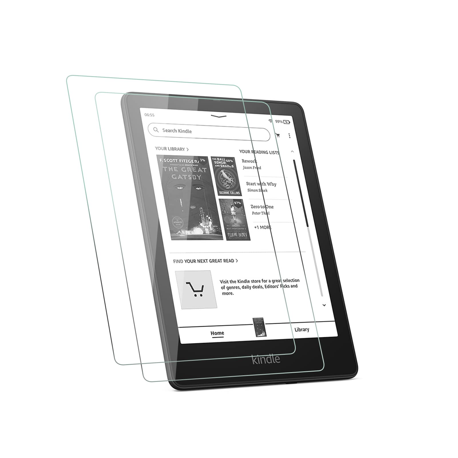 Amazon.co.jp: 強化ガラス スクリーンプロテクター 6.8インチ Kindle